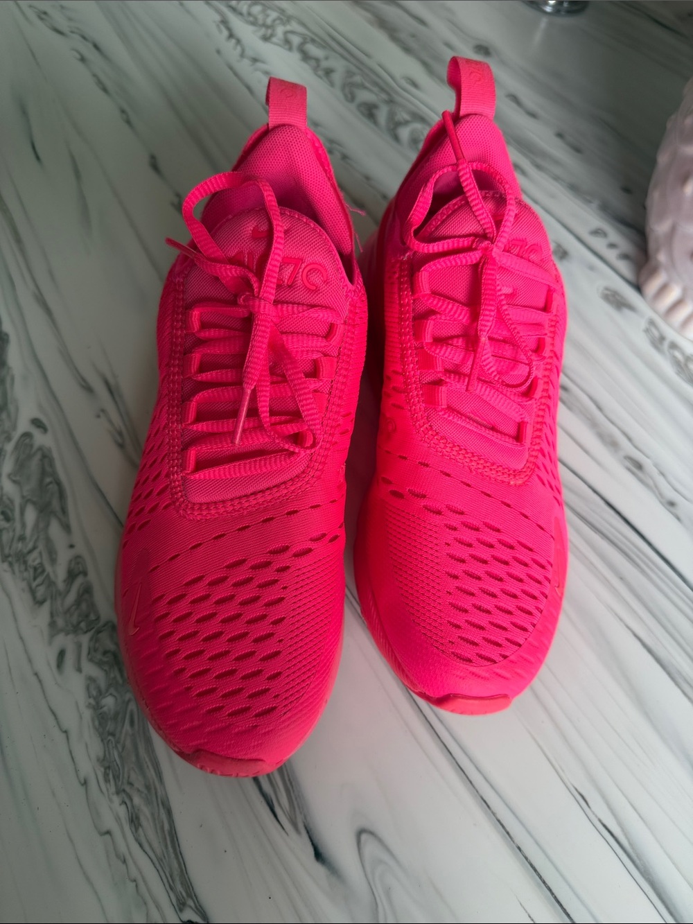Nike Women's Neon Pink air270 Breathable Running Shoes